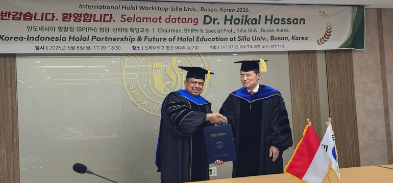 Haikal Hasan Raih Profesor Kehormatan, Diplomasi Halal Indonesia Kian Mendunia